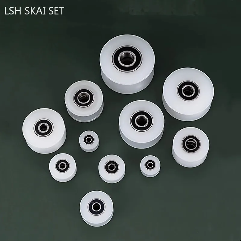 1Pc V/H Type Grooved Nylon Bearing Roller Door and Window Pulley Sliding Door Nylon Wheel Mechanical Pulley Hardware Tool
