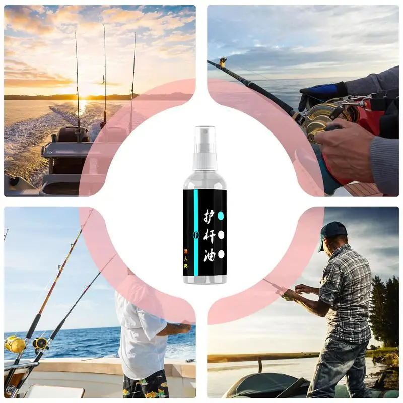 Fishing Rod Oil Multi-Functional Rod Cleaner Fishing Reel Cleaner Lubricator Fish Pole Uv Protection