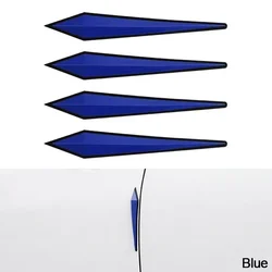 Set of 4 Car Door and Mirror Edge Guard Anti - Scratch Protection Strips (4x blue)