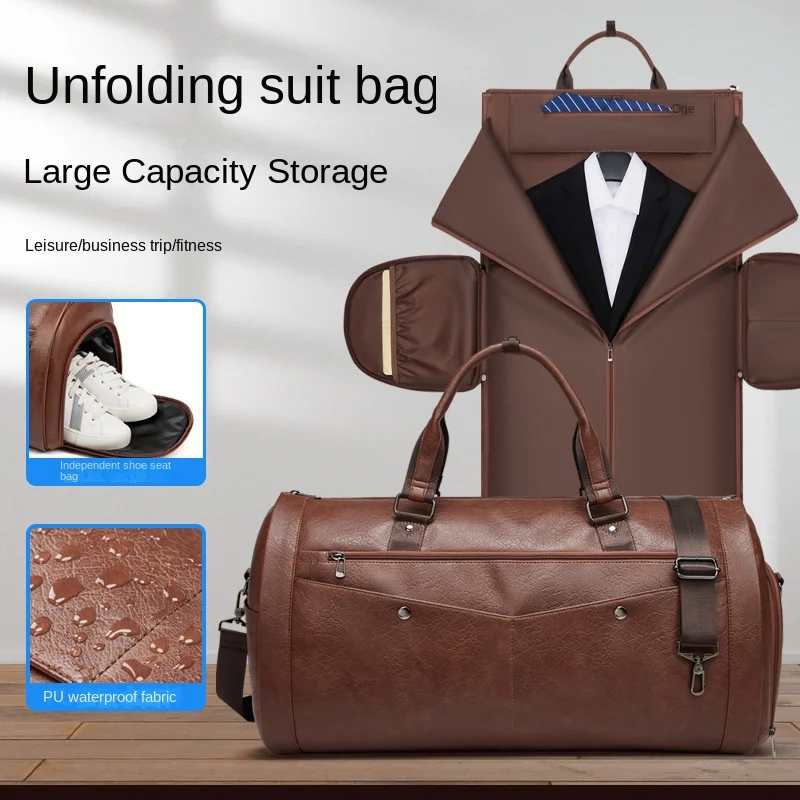 

2024 New Suit Bag Convertible Travel Clothing Carry On Luggage Bag 2-in-1 Hanging Suitcase Suit Business Travel Bag