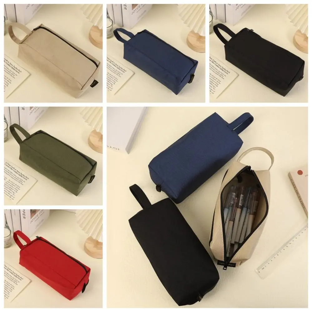 

Косметичка, сумка для канцелярских принадлежностей, простой Настольный органайзер, держатель для карандашей, сумка для хранения, вместительные канцелярские принадлежности