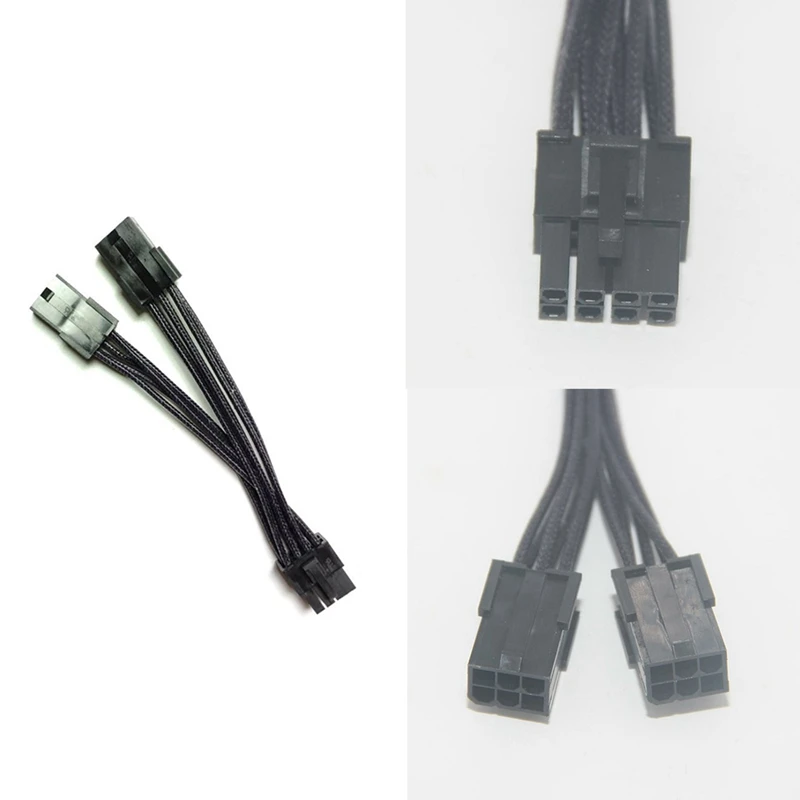 Dual 6 Pin Female Naar 8 Pin Male Pci Express Vga Videokaart Power