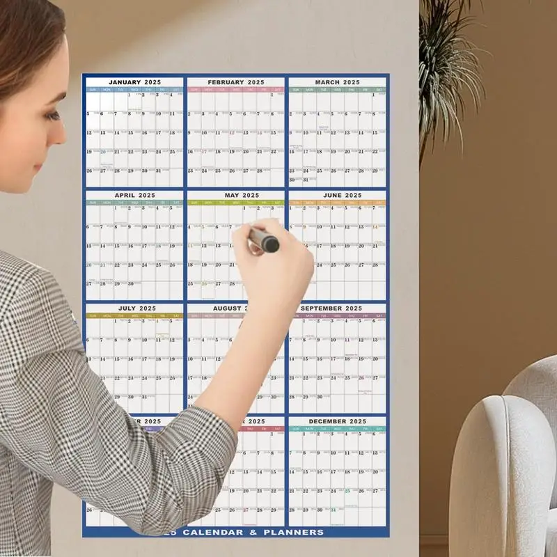 Plan Calendar Adornment Digital Wall Planner Annual Schedule Mounted Erasable For Bedroom Living Room Planning Schedule