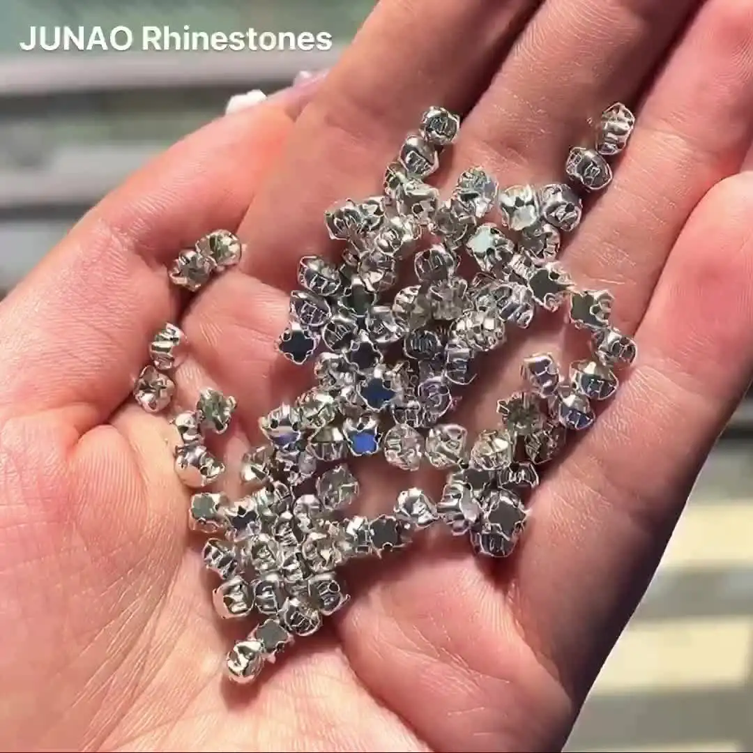 JUNAO SS16 1440 шт. Швейные золотые цветные стеклянные прозрачные бриллиантовые камни