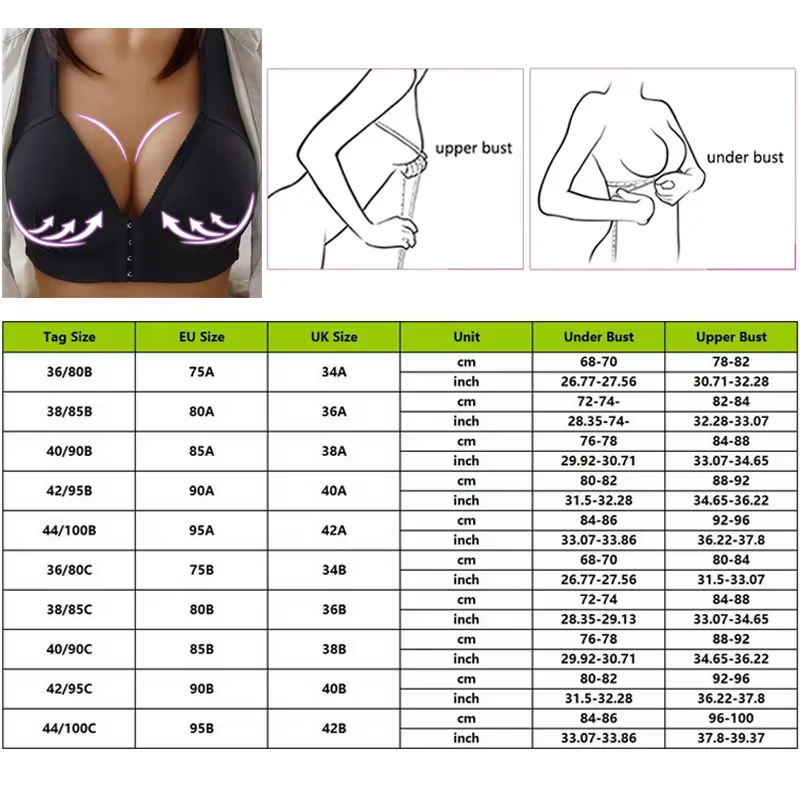 Push Up Front Button Bra without Steel Ring Women's Bra Front Open Full Support Bralette Lift Up Brassiere Shockproof Underwear 4