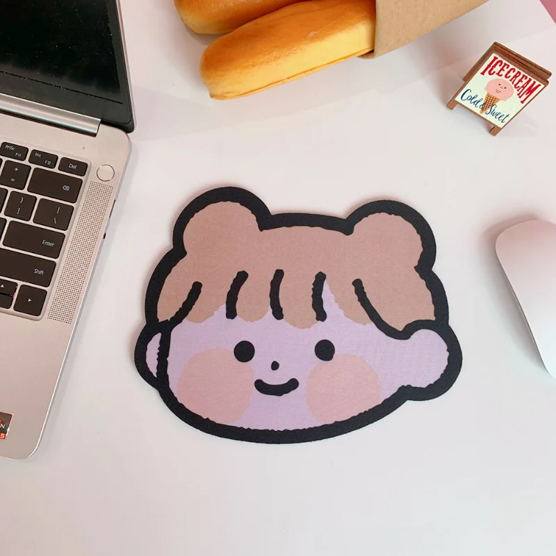 Girls Boys Lovely Animal Waterproof Mouse Pad Kawaii Bear Cup Mat Desk Mat