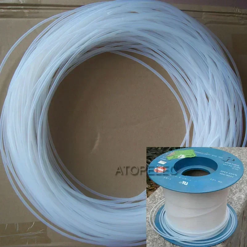 10M ID 0.3/0.4/0.5/0.6/0.7/0.8/0.9/1mm PTFE F4 Tubing Rigid Pipe 260℃ Heat Resistant Wrap Wire Cable Sheath Sleeving,ptfe tube