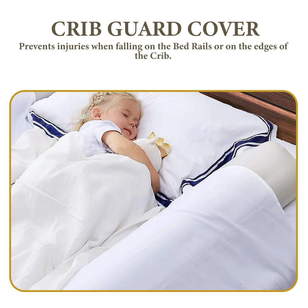 2 Pcs Baby Bed Rails Guard Crib Fence Tubes Heighten Protectors Mattress Protector Sleeves For Bumper Tubes Empty Round