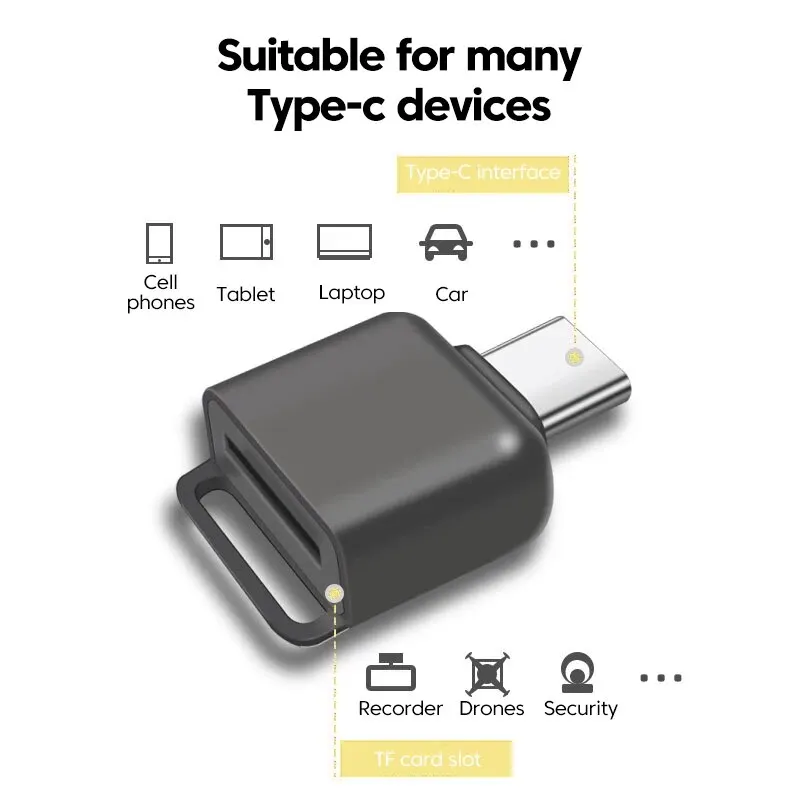 USB 카드 판독기 유형-C-TF 메모리 카드 고속 어댑터 Apple 용 스마트 카드 판독기 삼성 노트북 컴퓨터 액세서리