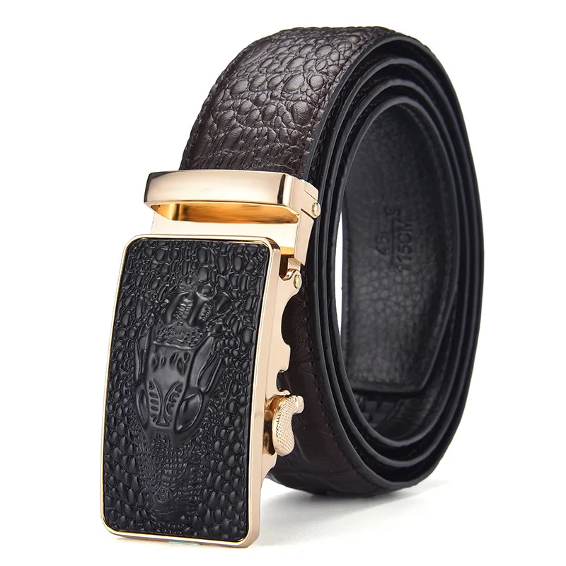 

2023 New Belt For Men Genuine Leather Pu Mixed High Quality Fashion Designer Black Crocodile Strap Metical Automatic Buckle