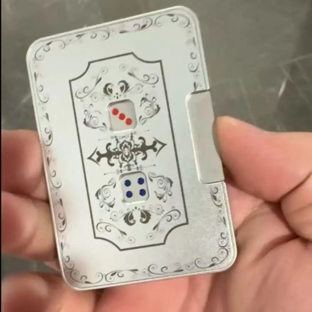 Mechanical Dice Stress Relief Press Dice Game Mechanical Fidget Toy Portable Auto Playing Cards Game Spinner