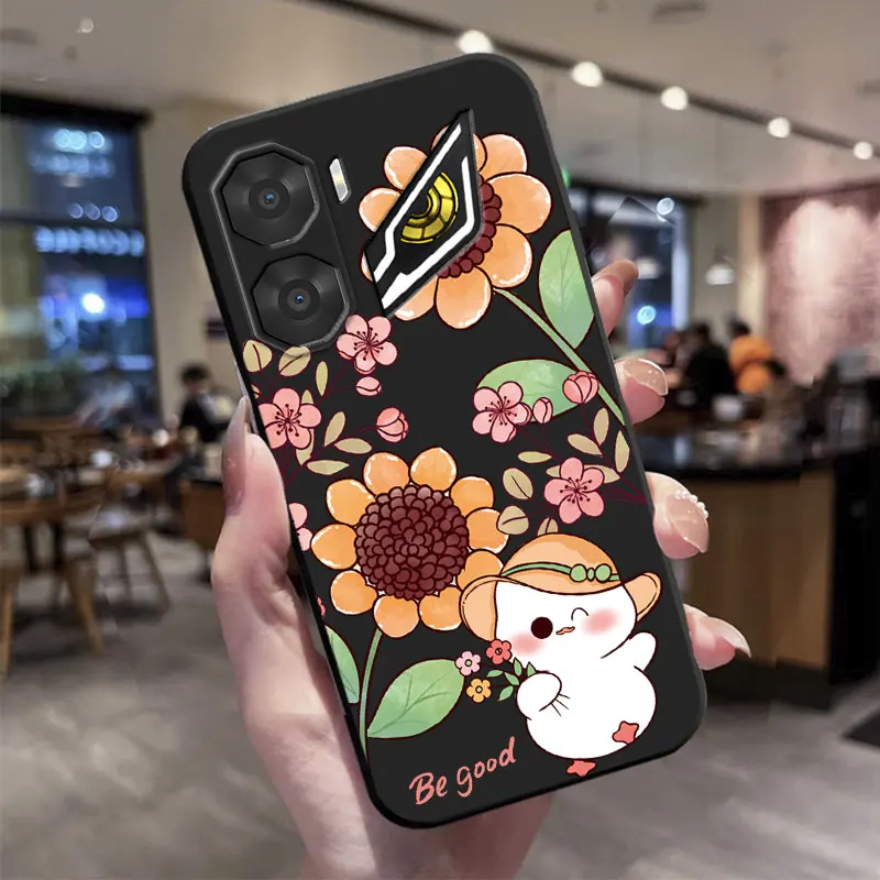 Butterfly Flower Print Shockproof Silicone Phone Case