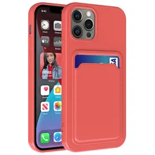

Iphone case full insert card case liquid silicone case for iphone 11/11Pro/12/12PRO/13/13PRO/13PROMAX