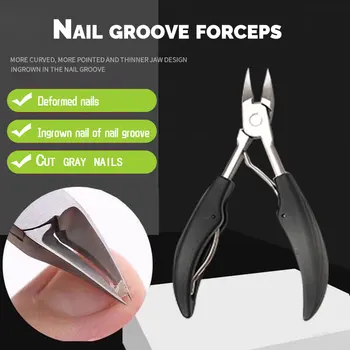 Silicone Handle Toenail Ingrown Nail Art Cuticle Nipper Clipper Edge Cutter Manicure Scissor Plier Pedicure Dead Skin Remover - 66