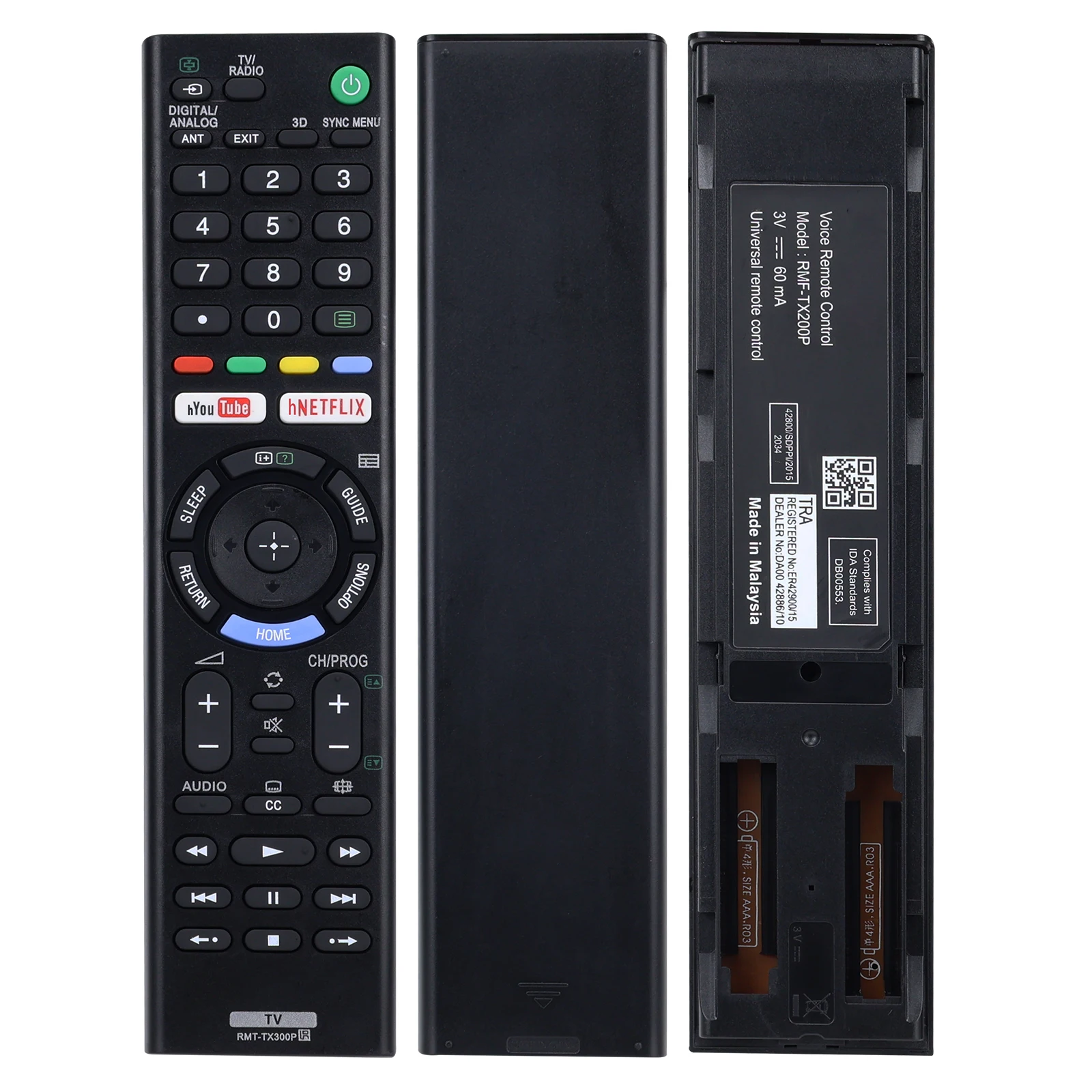 New RMT-TX300E Remote For Sony 4K HDR Ultra HD TV TX300B RMT-TX300P RMT-TX300U K