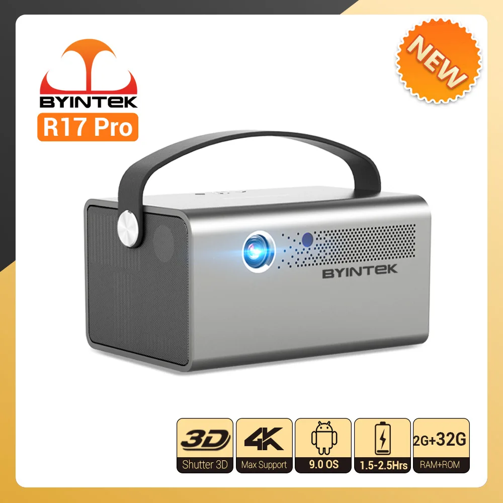 BYINTEK R20 Pro オートフォーカスプロジェクター 3D機能 BYINTEK R20 Pro Auto Focus 3D Projector, Smart Home Theater