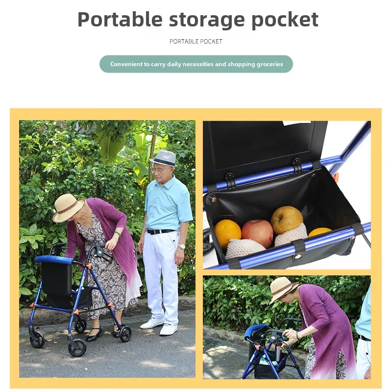 Practical Walking Aid for Elderly, Walking Rehabilitation Walker for Adults , &zwnj;Disabled Mobility Aids Cane &zwnj;Locomotion