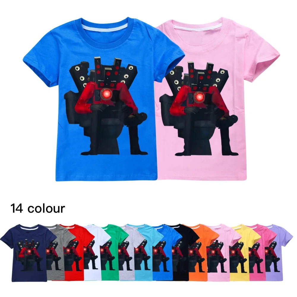 

Game Skibidi Toilet Tshirt Kids Short-sleeved 3D Colorful Print Speakerman T-shirt Baby Boys Summer Streetwear Girls Casual Tops