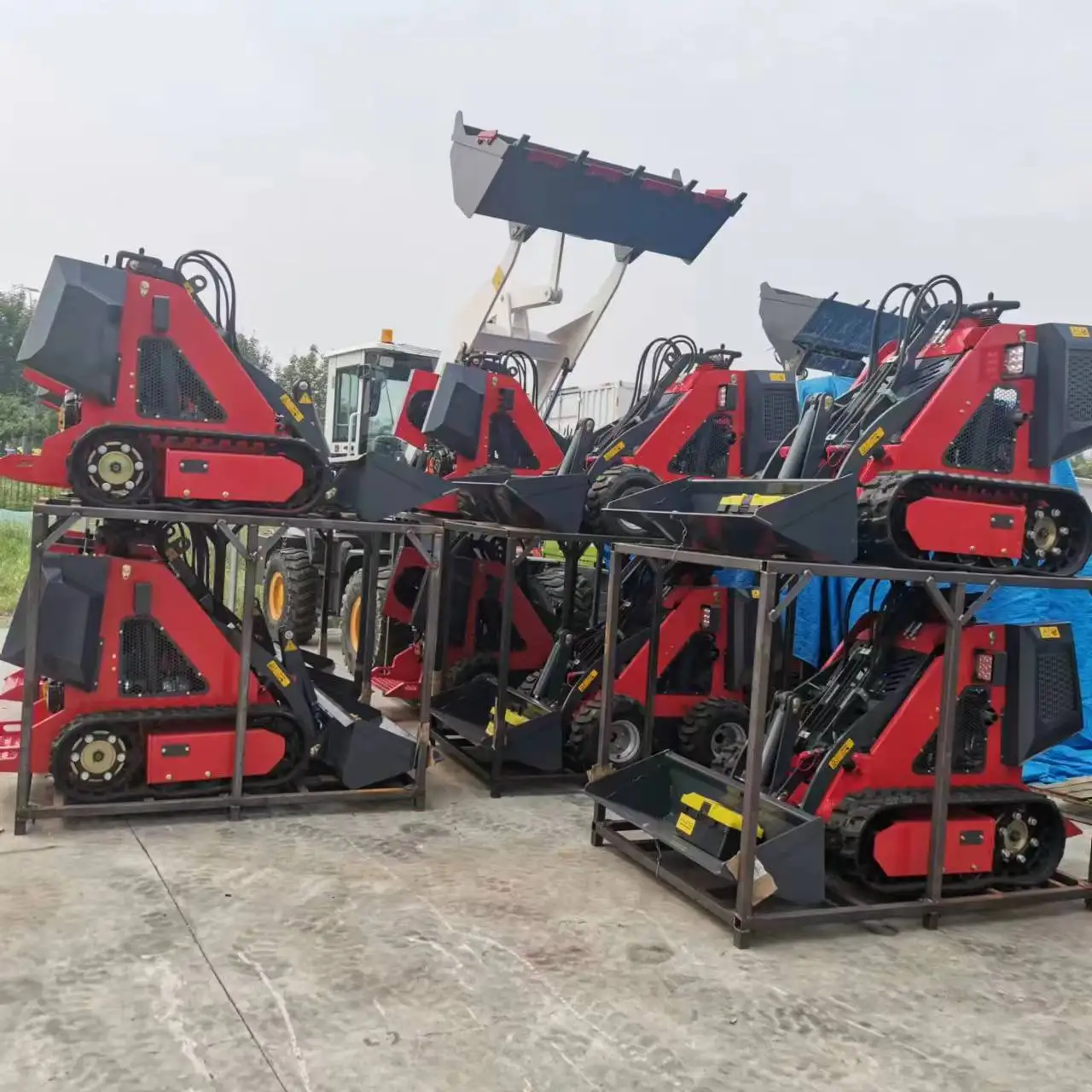 Mini chargeur de direction antidérapant avec seau, usine professionnelle, Inoler, Jane Wheel, HT320