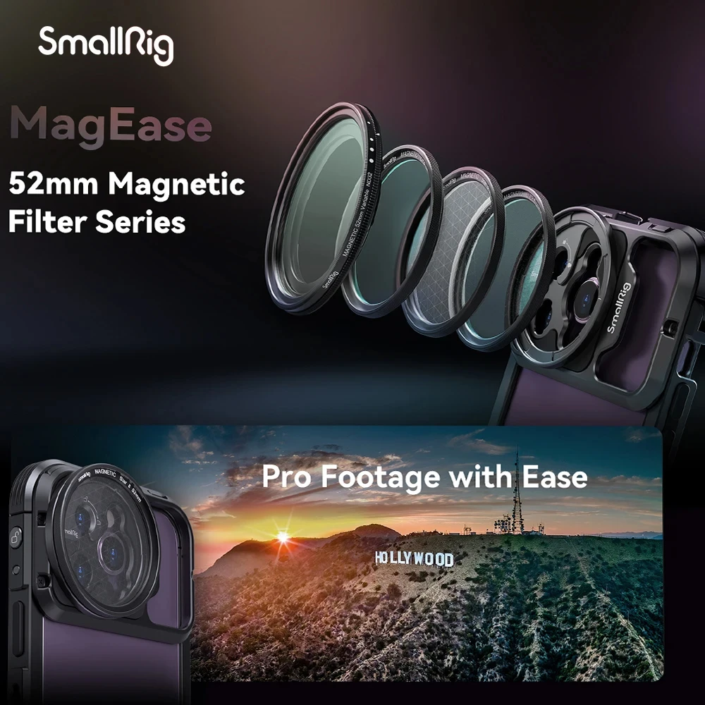 SmallRig ND2-ND32 (1-5 Stop) 52mm MagEase Magnetic VND Filter Kit 4215 4216 4217 4218 - AliExpress