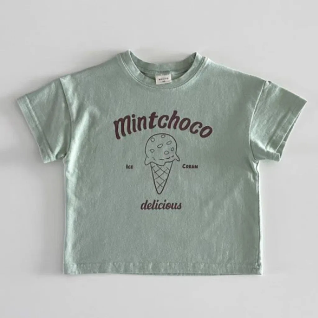 2025 Summer New Baby Short Sleeve T Shirts Cute Ice Cream Print T Shirt For Boy Girl Infant Cotton Tee Toddler Tops Kids Clothes 4 2025 Summer New Baby Short Sleeve T Shirts Cute Ice Cream Print T Shirt For Boy Girl Infant Cotton Tee Toddler Tops Kids Clothes - Image 4