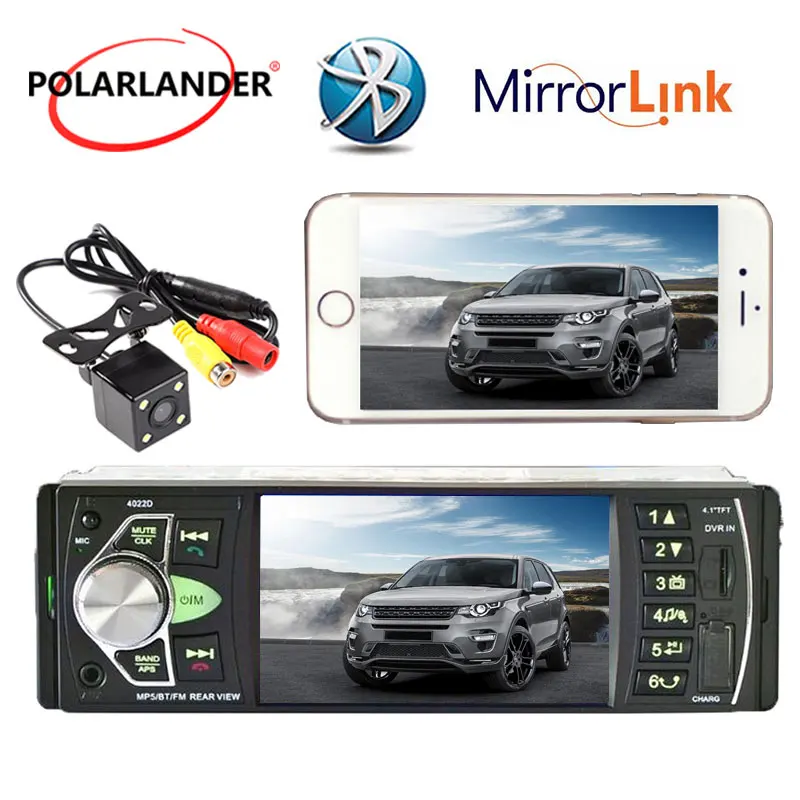 

Автомагнитола 1 din 4022d с поддержкой камеры заднего вида и Bluetooth