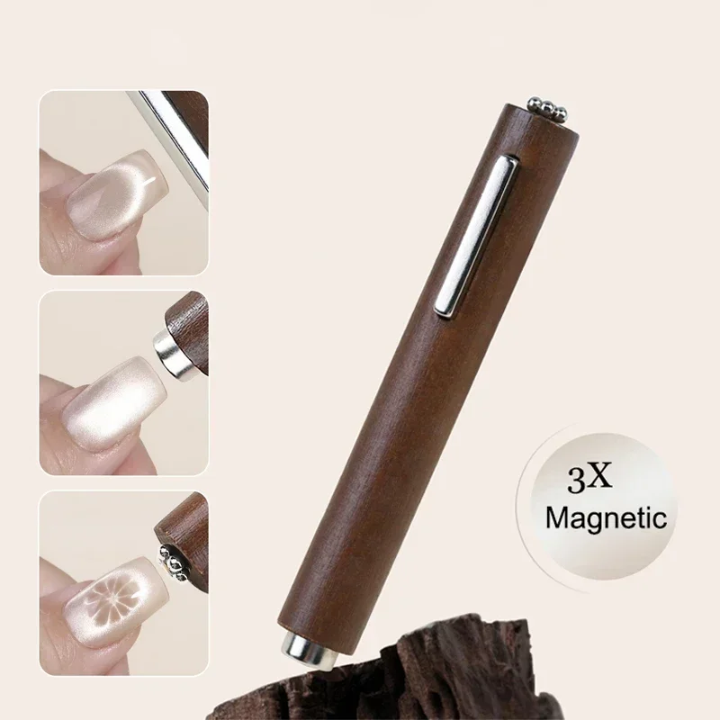 Strong Magnetic Stick Cat Eye Gel Polish 3-IN-1 Nail Magnet Tool Nails Art Design Magnet Pen Glitter Effect Manicure Tools Magnetic Cat Eye