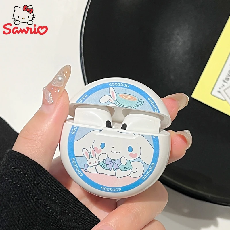 

Sanrio Bluetooth Earphones Kuromi Hello Kitty Cinnamoroll Melody Cartoon Wireless Headphones Music Noise Reduction Headset Gifts