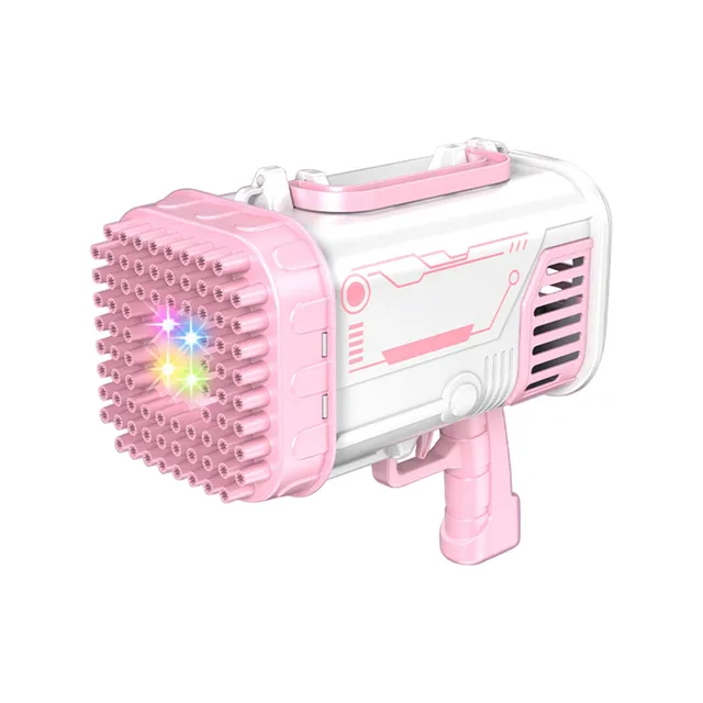 Upgraded Bubble Machine Bubble Machine With Light Bubble Solution 80 Holes Bubble Machine For Soft Plastic Unisex Kinder 2