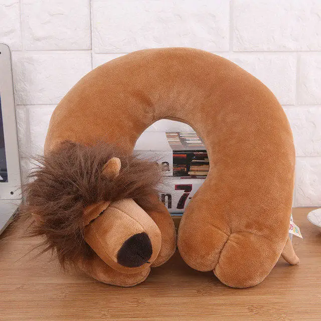 Cute Cartoon Animal Shape U-shaped Pillow Cervical Pillow Adult Baby Travel Neck Pillow Nap Office Car Sleeping Pad