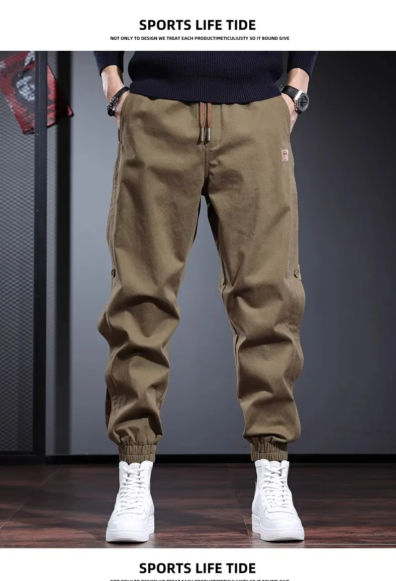 Women's Casual Cargo Pants Solid Mid Waist Y2k Pants with Multi Pockets  Lace-Up Leg Sport Pants Streetwear Tactical Pant(M,Dark Gray) - Walmart.com