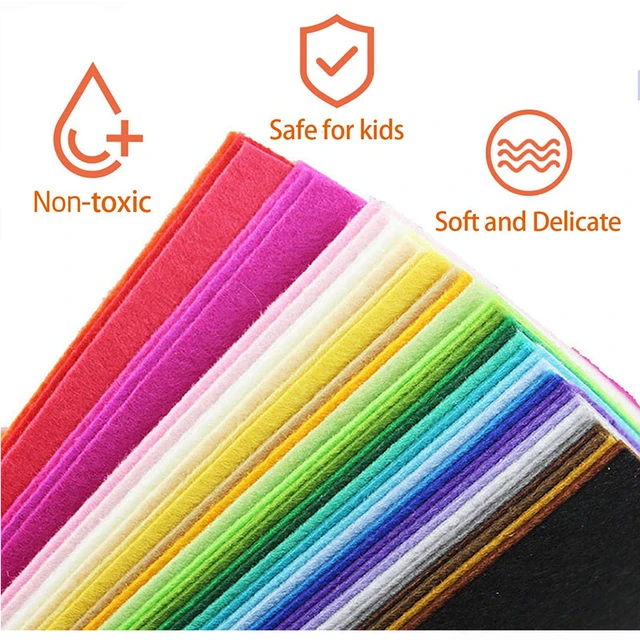 20Pcs Craft Felt Fabric Sheets, Non-Woven Felt Sheets for Kids