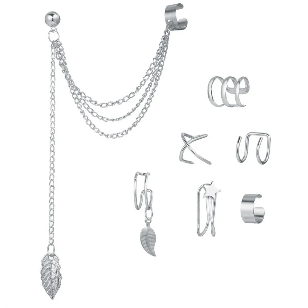 Ear Clip Earrings Set for Women Men