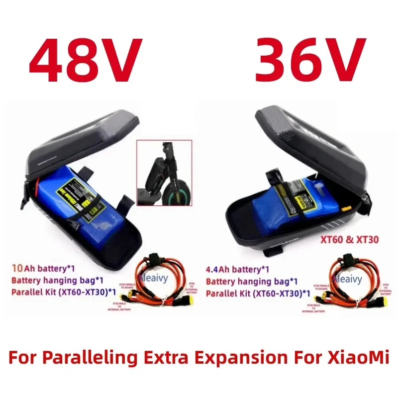 Batteria 36V 6Ah 10Ah 48V Batteria Per Paralleling Espansione Extra Per Xiaomi M365 1S Pro Mi3 Ninebot Max G30 Con Sacchetto Della Batteria