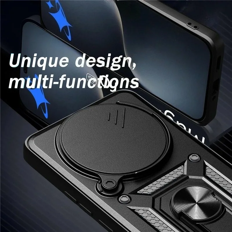 Military Armor Shockproof Case with Ring Stand Holder and Protective Cover
