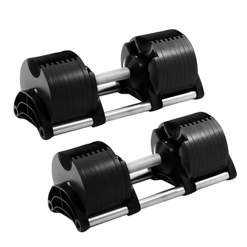Adjustable Round Dumbbell Set, Quick Exercise Fitness Equipment