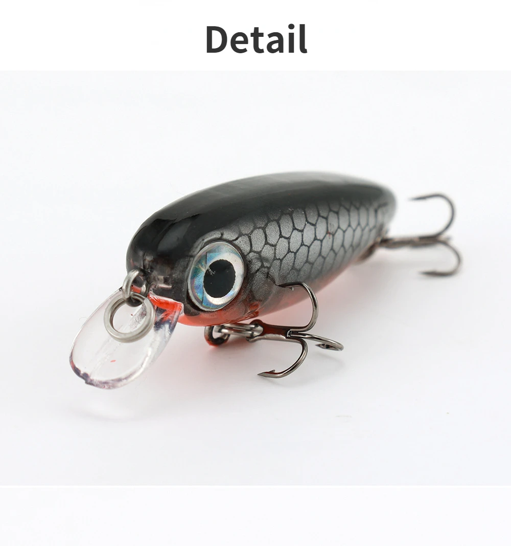 Mavllos Mini Duckbill Minnow Hard Bait 4.5cm 2.8g Sinking Artificial  Wobbler Tackle Hooks for Carp Bass Seawater Fishing Lure