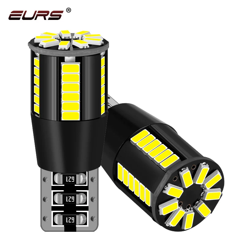 

2pcs Canbus T10 W5W 194 192 168 LED Bulbs 3014 39smd Super Bright Dome Reading License Plate Light Signal Lamp 6000K White 12V