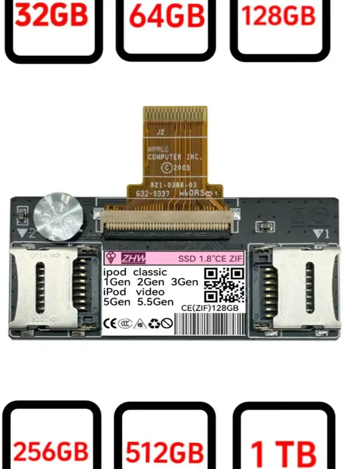 iPod classic iPod video unlimited expansion CD TF adapter instead