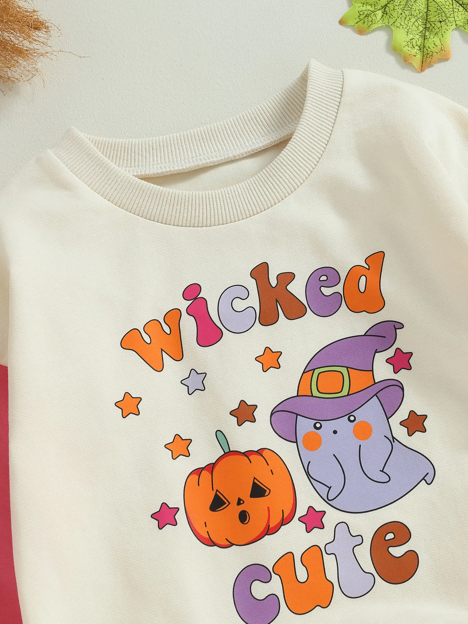

Adorable Infant Halloween Costume for Baby Girls - Long Sleeve Crew Neck Bubble Sweater Romper with Oversized Sweatshirt