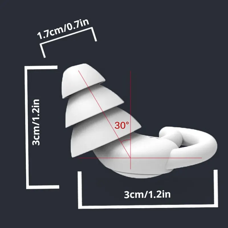 1 par de tapones para los oídos de silicona para dormir reducción de ruido  aislamiento de sonido cancelación de ruido tapones para los oídos  reutilizables tercera generación OD verde