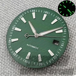 Wave Texture 33mm Watch Dial with Green Luminous Date Hands - Premium Watch Accessory - 33mm (Set 1)