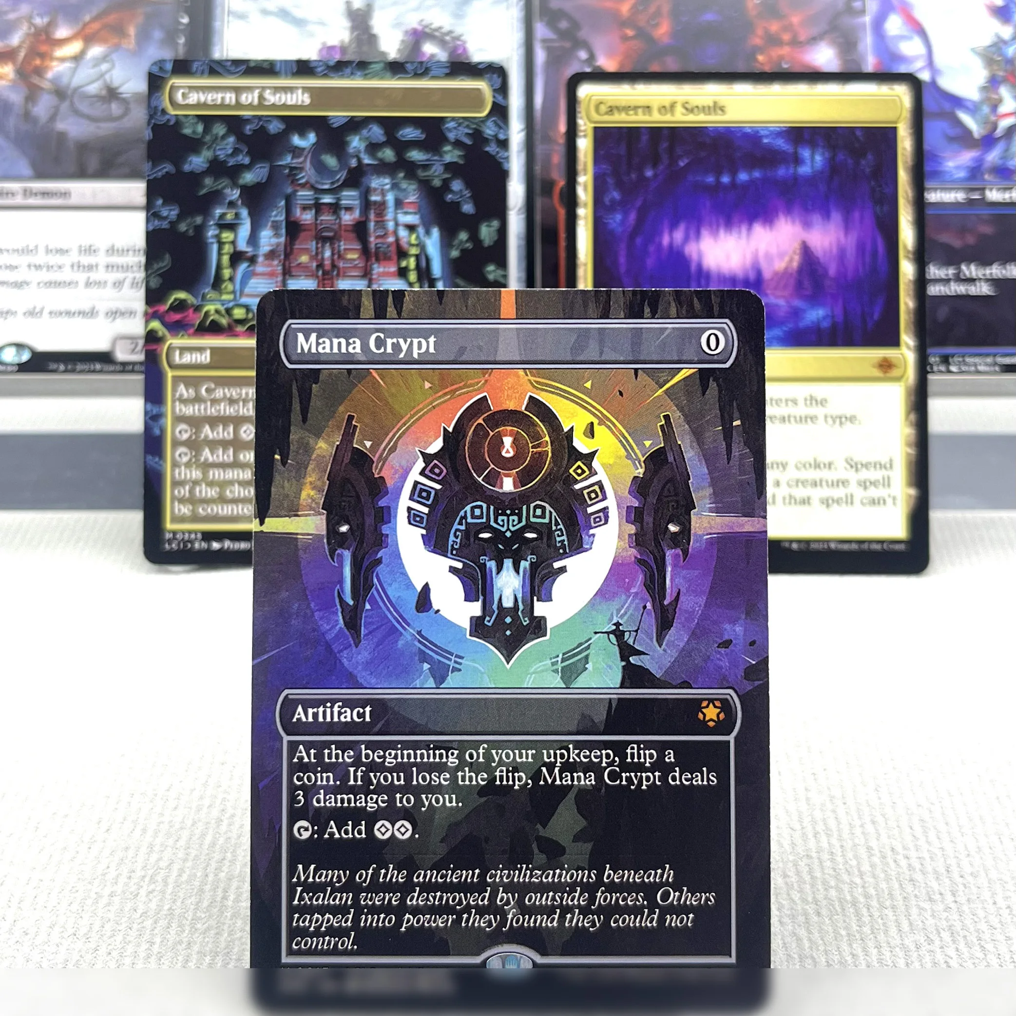 TCG Cards WOT SPG LCC WOE LCI HOLO4-01 For Home Play Proxy Mana Crypt Rhystic Study Smothering Tithe Chalice of the Void