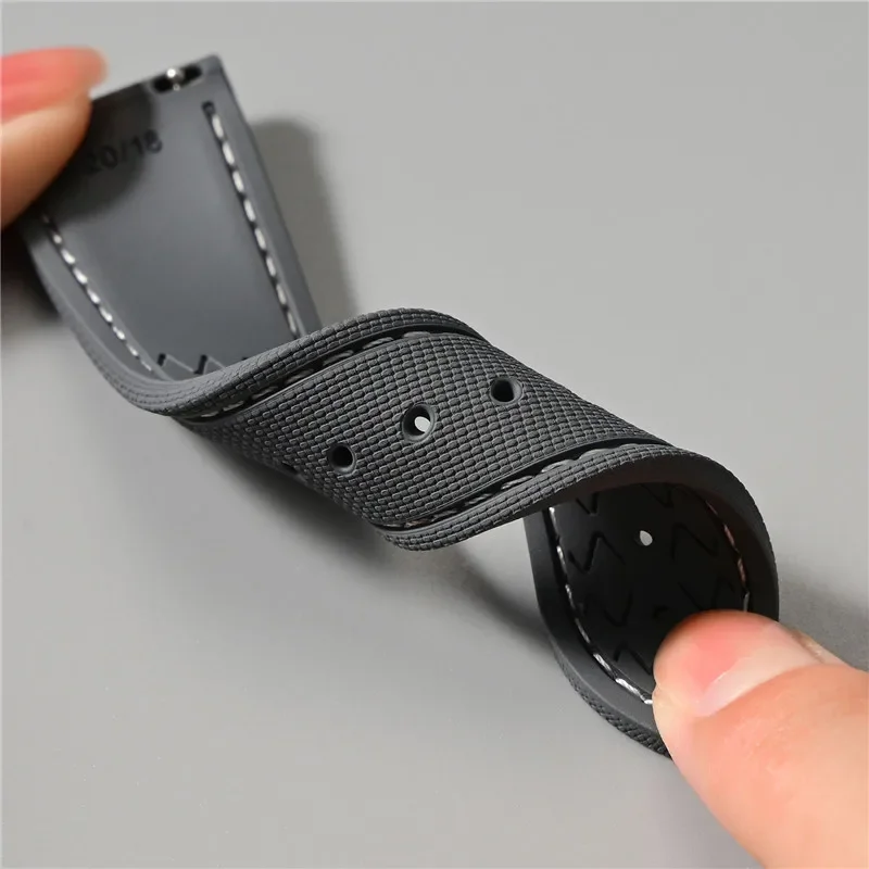 Fluorkautschuk-Armband für Omega Seamaster 18/20/21/22/24mm FKM Schnellverschluss Universal-Uhrenarmband Zubehör für Rolex für Tudor – Detail 7