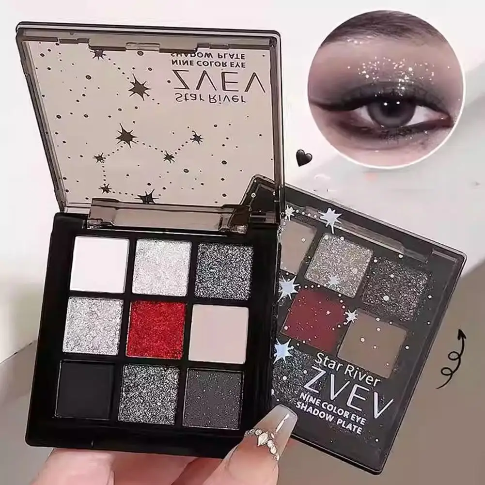 Sweet Cool Rose Small Smoke Nine Colors Eyeshadow Palette Gel Matte Pearlescent Cool Babes Contrast Eye Shadow Makeups eye shadow eye shadow plate