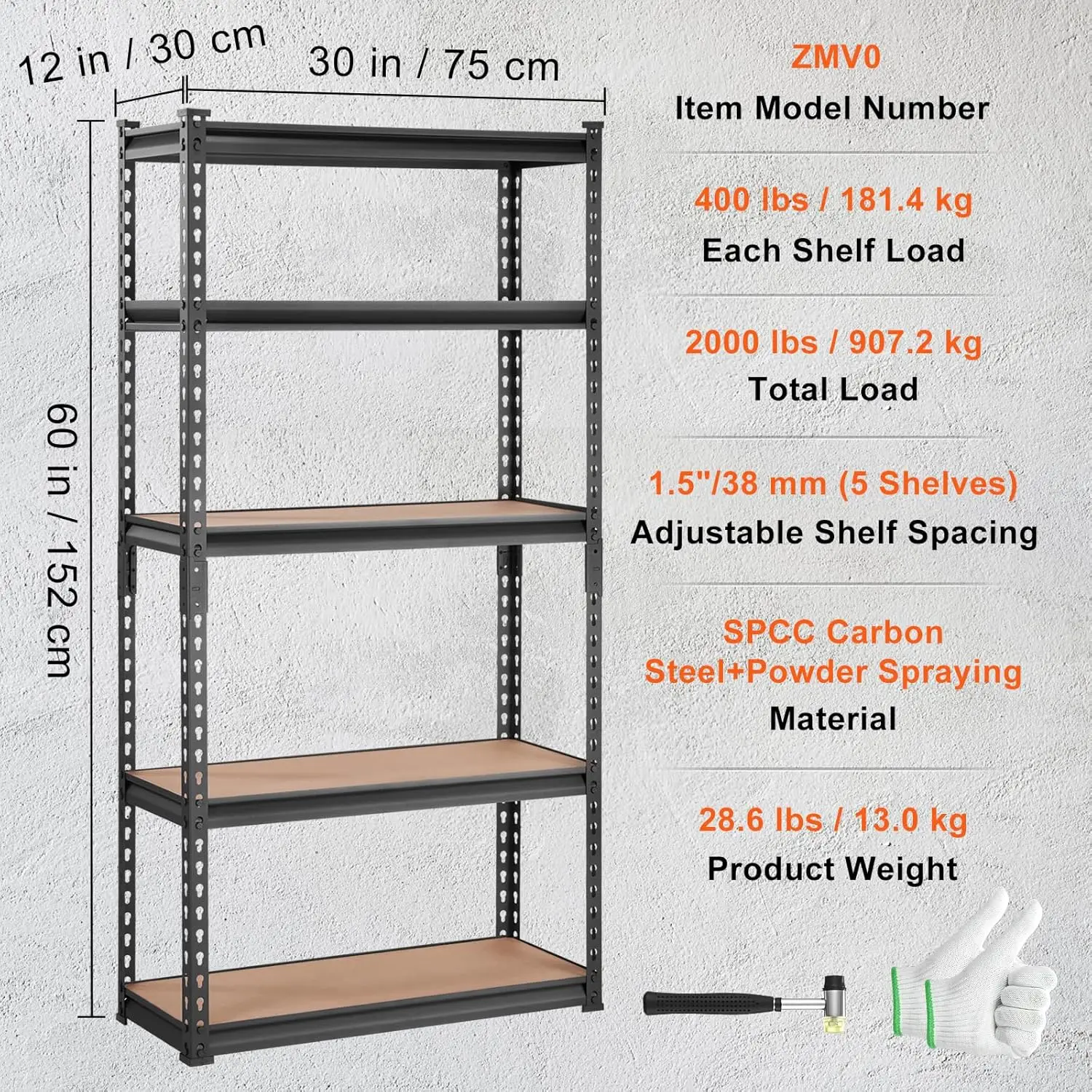 Storage Shelving Unit,Heavy Duty Garage Shelves Metal Organizer Utility Rack,  Kitchen Pantry Basement Bathroom Laundry 3
