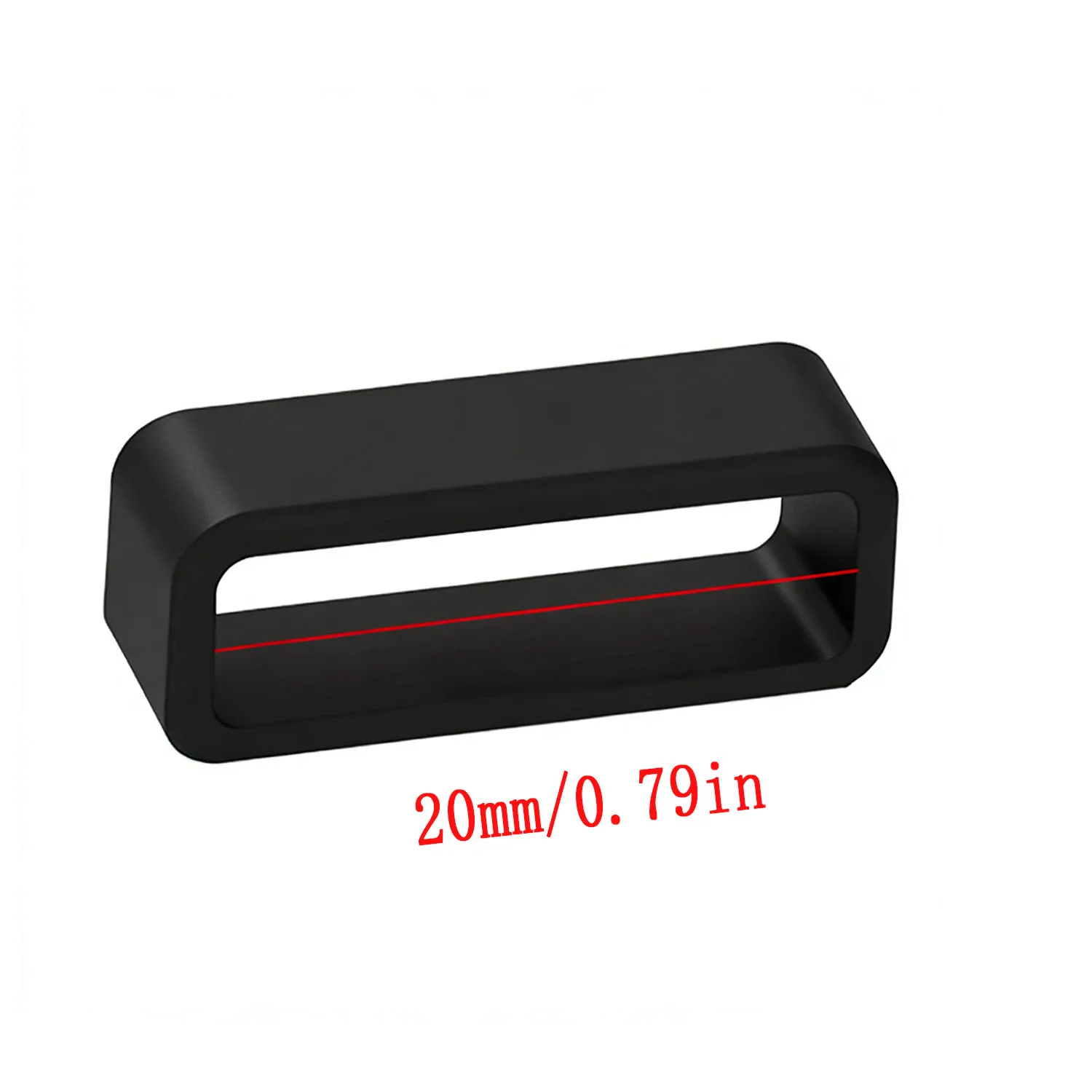 Durable Black Silicone Watch Strap Loops - Premium Rubber Bands Accessory Holder (Various Sizes)