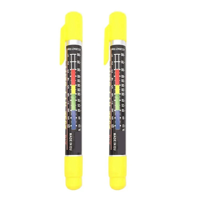 

2 PCS Magnetic Tip Scale Indicate 1Cm Coating Thickness Test Pen For Car Tool Crash Checking Meter