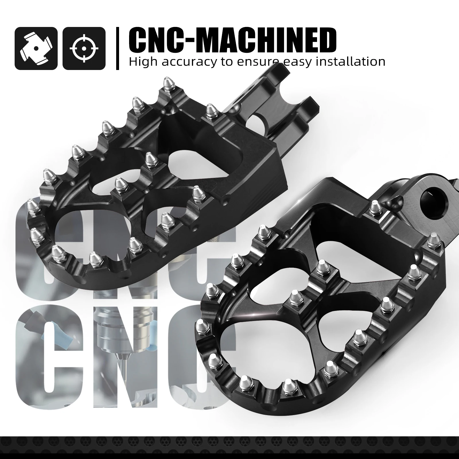 Für Honda CRF450R CRF250R 2004-2020 Geschmiedete Fußrasten Fußstützen Pedale CRF125R CRF250R 2002-2007 CRF 150R 250X 450X 250RX 450RX – Detail 2