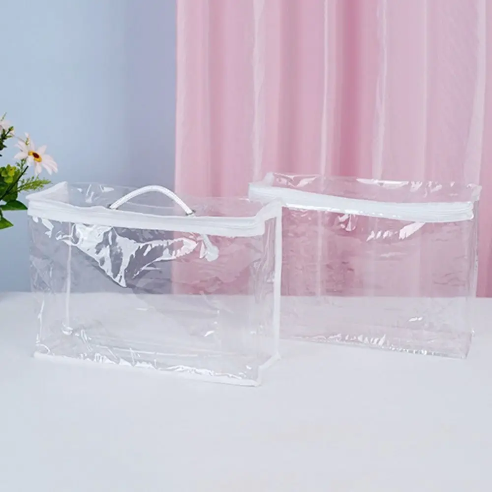 High-quality Transparent Quilt Pillow Storage Bags PVC Foldable Blanket Storage Container Moving Bedding Packing Bag